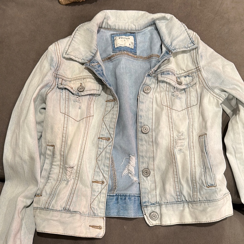 Distressed Mudd Denim jacket